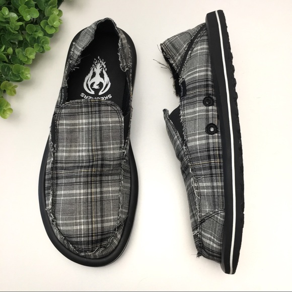 skechers plaid shoes